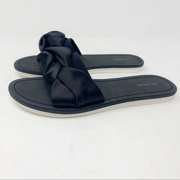 Alfani Noahh Women’s Bow Flat Slides Black Size7. - Picture 3 of 6